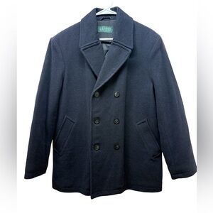 Ralph Lauren Classic Navy Peacoat Wool Blend
